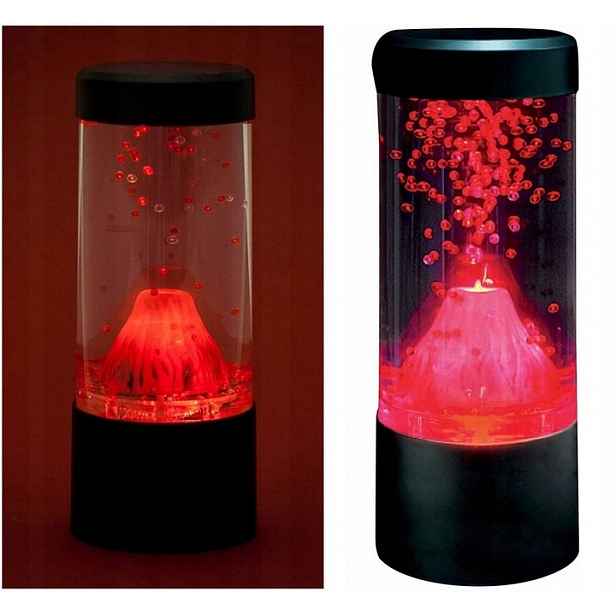 Noční Lampa pro dítě Lávová sopka na psací stůl do pokoje Tichý motor