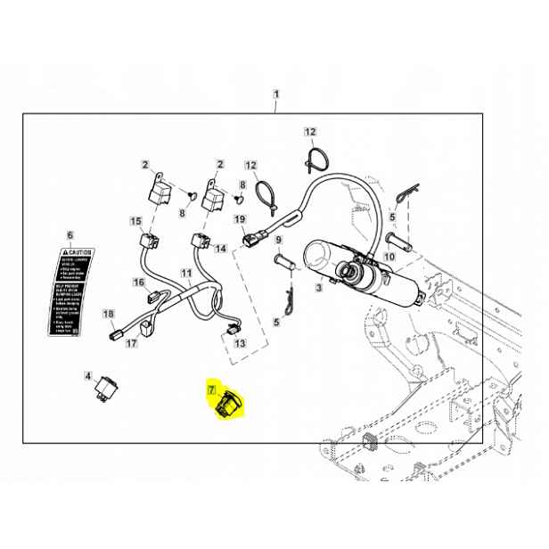 Přepínač nákladního boxu John Deere AM142315