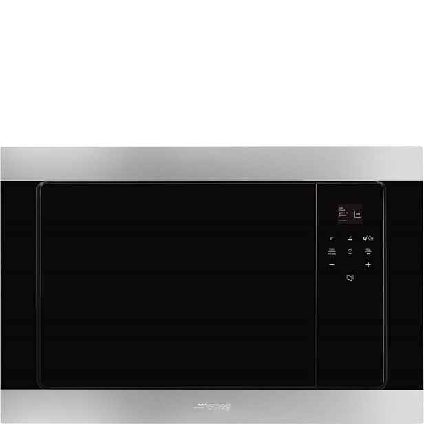 Smeg Kompaktní vestavná mikrovlnná trouba Classic, FMI320X2, 39 cm, černá FMI320X2