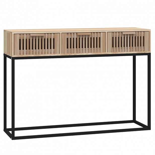 vidaXL Konzolový stolek 105 x 30 x 75 cm kompozitní dřevo a železo
