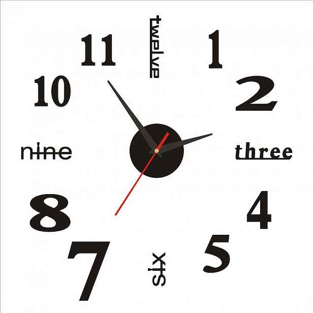 TEMU Moderní tiché noční světlo digitální nástěnné hodiny - tiché, bez tikání, samolepicí, dekorativní hodiny do pokoje, akrylový zrcadlový design,