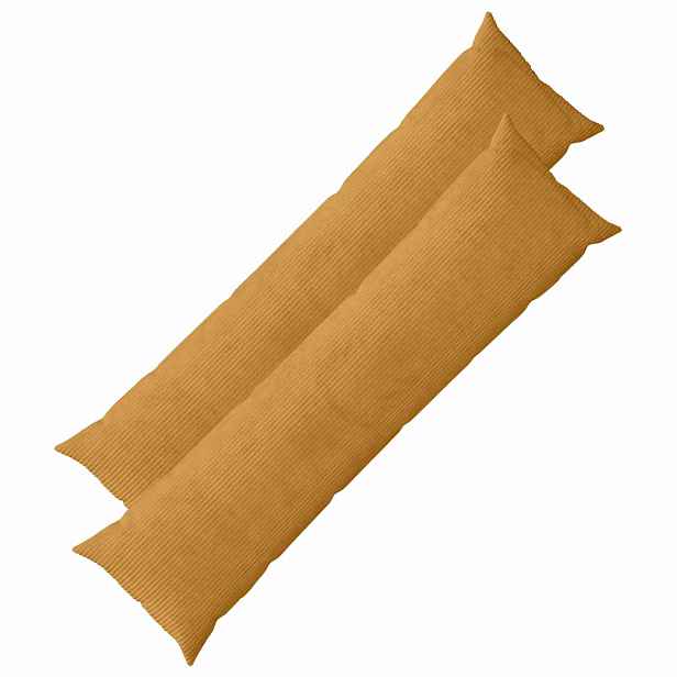 vidaXL Povlak na polštář 2 pcs HEERLEN Žlutá 40 x 145 cm manšestr