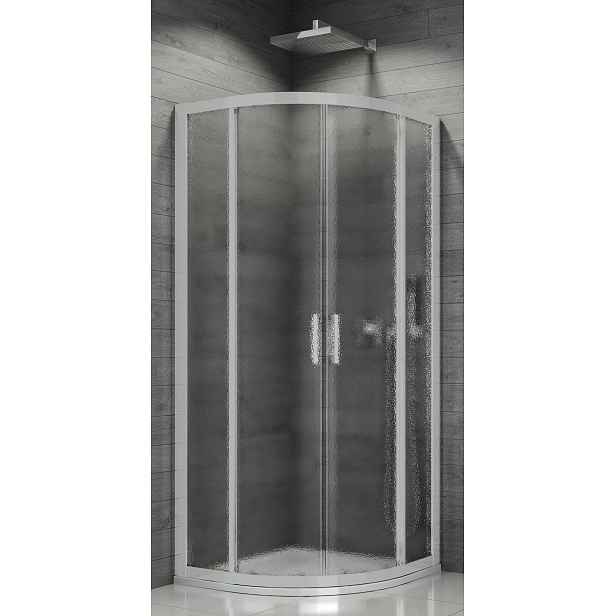 SanSwiss TOPR 50 080 01 22 Sprchový kout čtvrtkruhový 80×80 cm, matný elox/durlux