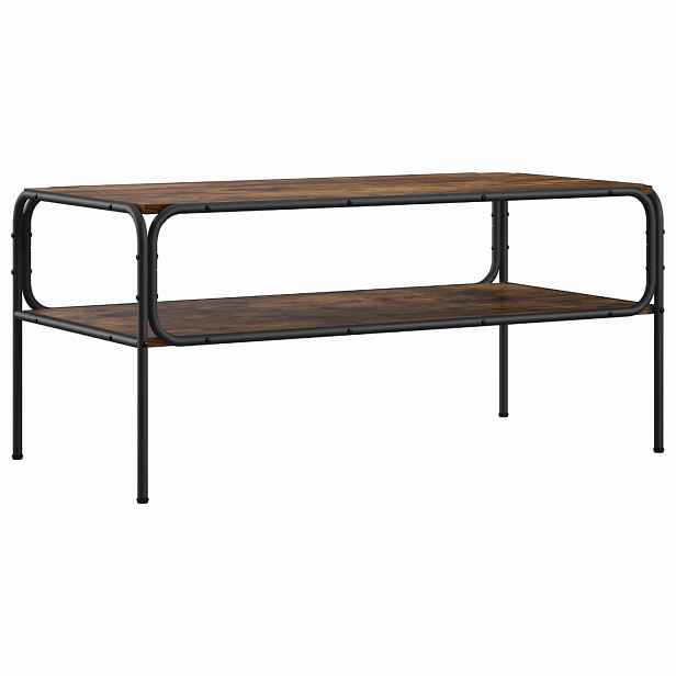 vidaXL Boční stůl Kouřový dub 100 x 50 x 46 cm Kompozitní dřevo