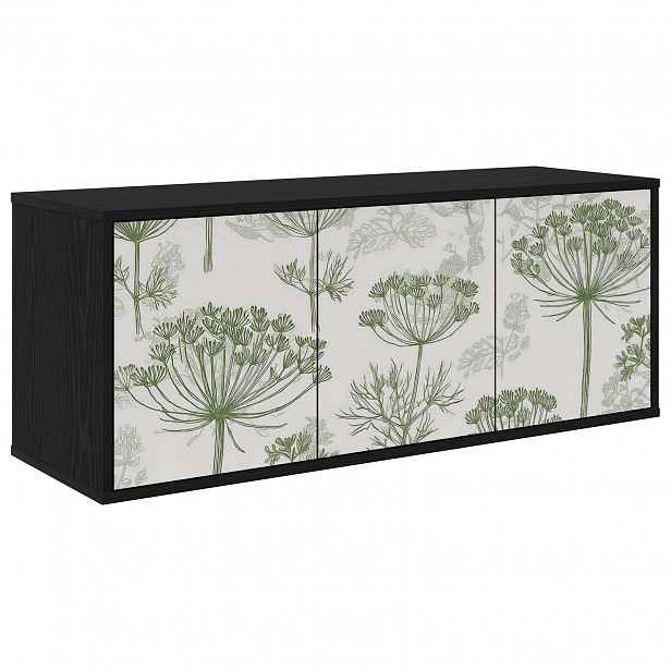 vidaXL Nástěnná TV skříň GOTHA 102 x 33 x 40 cm Černý dub