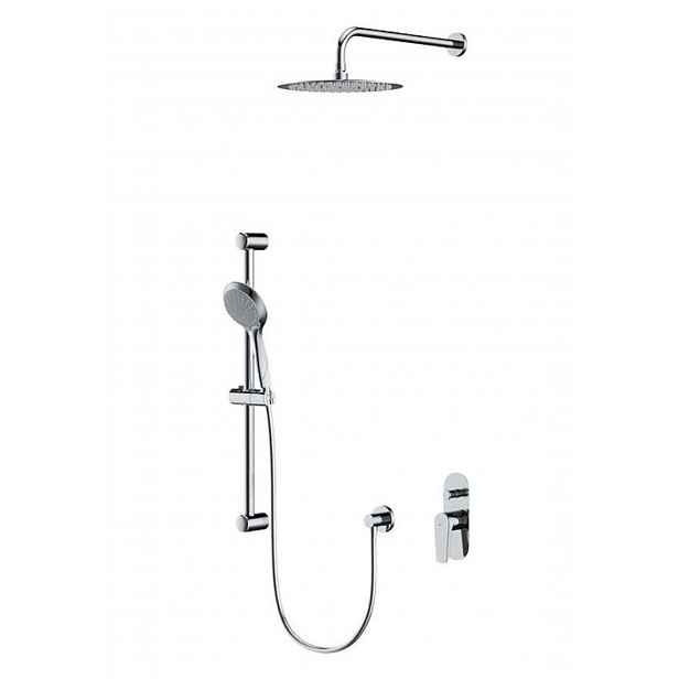 Cersanit Moduo - Sprchový set s baterií pod omítku, s tělesem, průměr 25 cm, 3 proudy, chrom S952-011