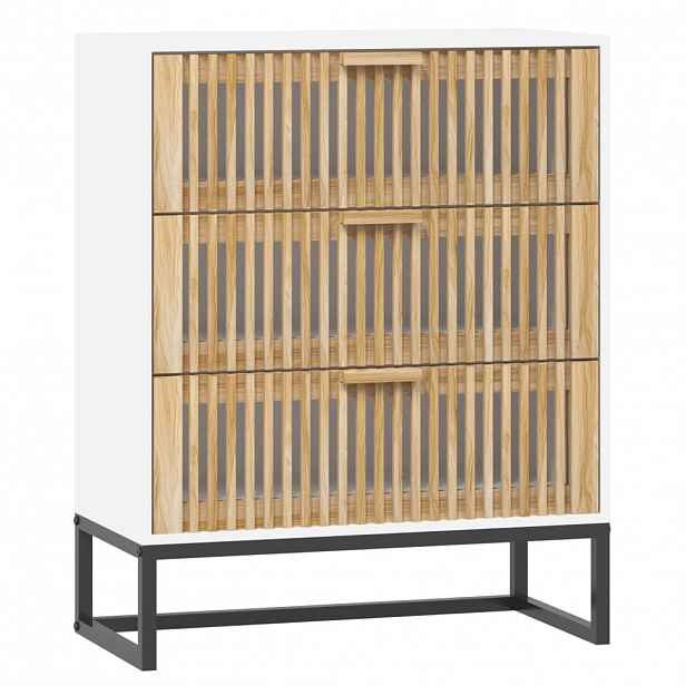 vidaXL Příborník bílý 60 x 30 x 75 cm kompozitní dřevo