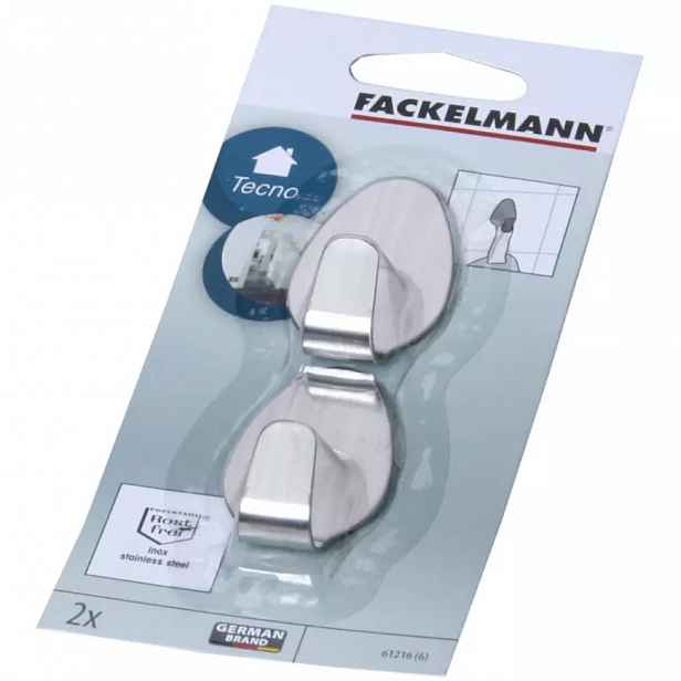 Háčky inox samolep ovál 61216