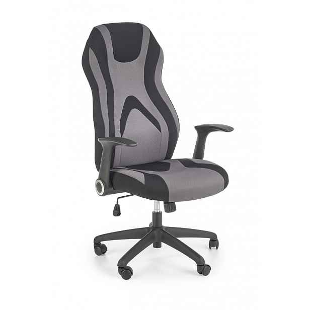 Kancelářská židle JOFREY, šedo-černá - 66 x 109-117 x 64 cm