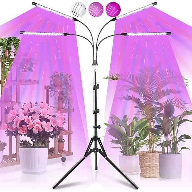 Lampa Pro Pěstování Pokojových Rostlin 120 Diod Ovladač Časovač Pro Sazenice 3V1
