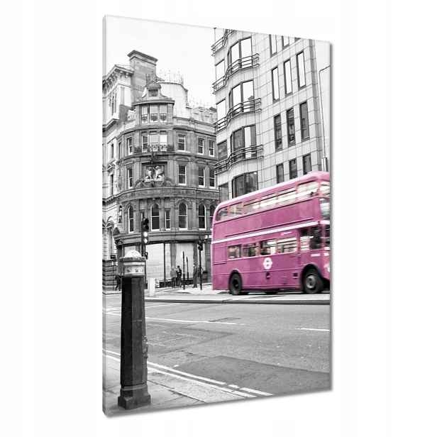 Obrazy 80x120 Pudrově růžový autobus