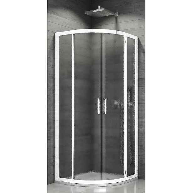 SanSwiss TOPR 50 080 04 22 Sprchový kout čtvrtkruhový 80×80 cm, bílá/durlux