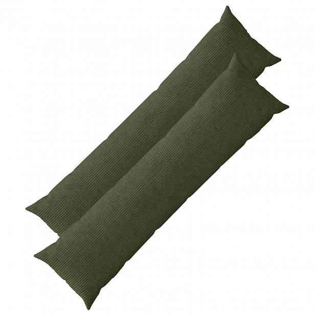 vidaXL Povlak na polštář 2 pcs HEERLEN Zelená 40 x 145 cm manšestr
