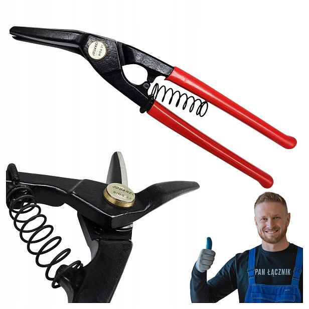 Nůžky na plech Pravé zakřivené Dlouhé ostří 70 mm Přesné řezání