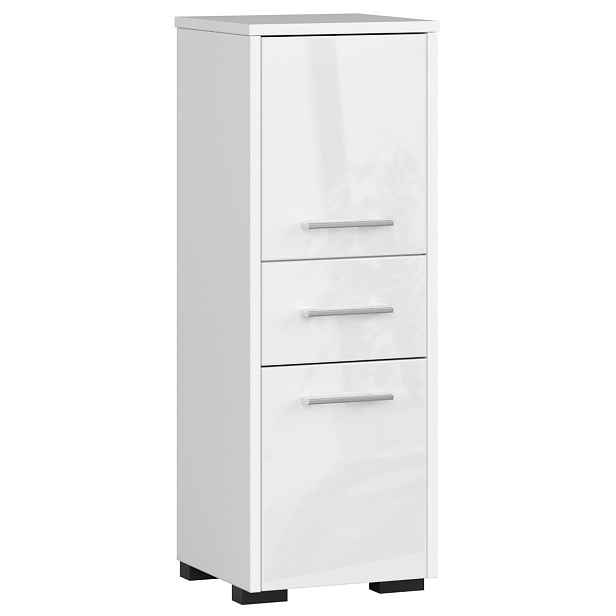 Ak furniture Koupelnová skříňka Fin bílá lesk