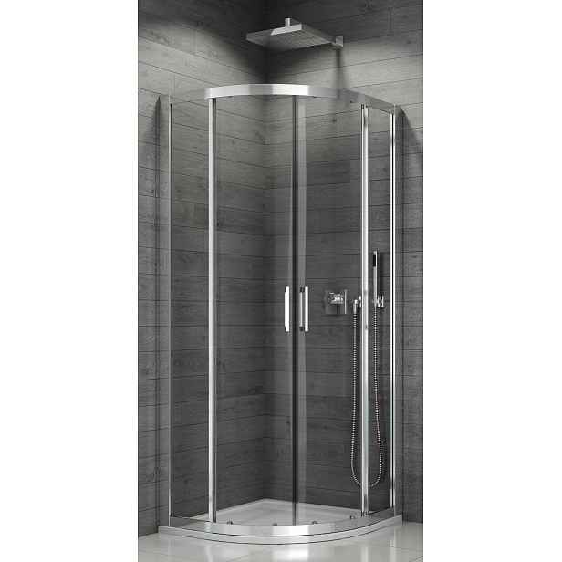 SanSwiss TOPR 50 080 50 07 Sprchový kout čtvrtkruhový 80×80 cm, aluchrom/sklo