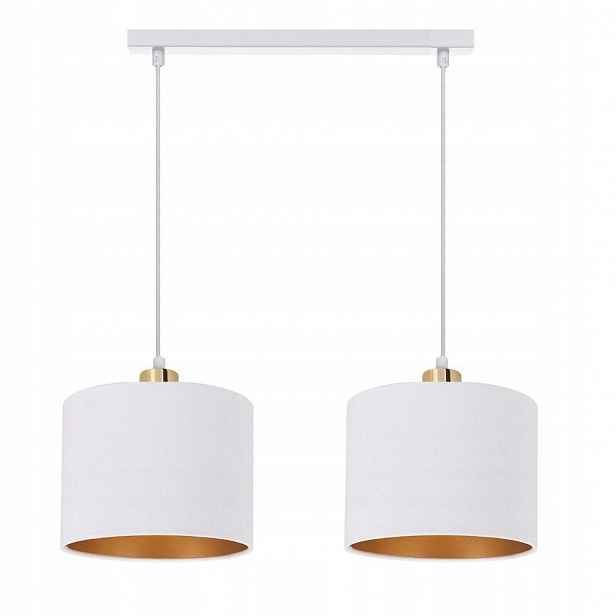 Závěsná Stropní Lampa Lustr Semiš Zlatý Střed