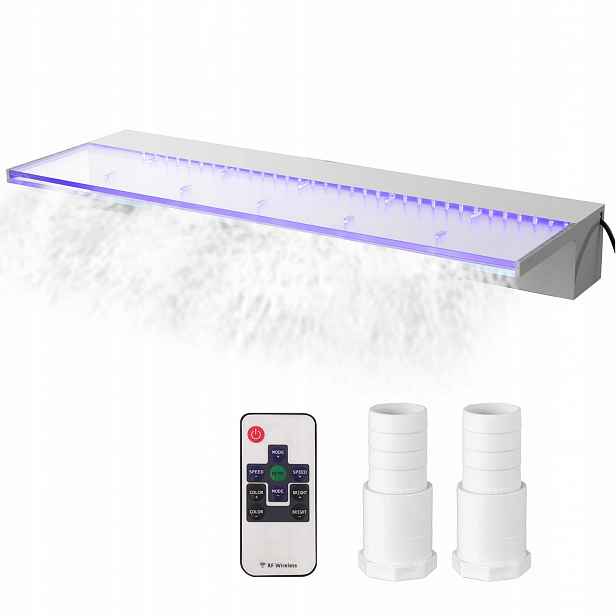Fontána s vodopádem do bazénu do zahrady, jezírka, s Led světlem, 92 cm