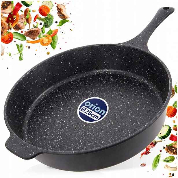 Granitová pánev na smažení dušení Orion Grande 28 cm na indukci, plyn