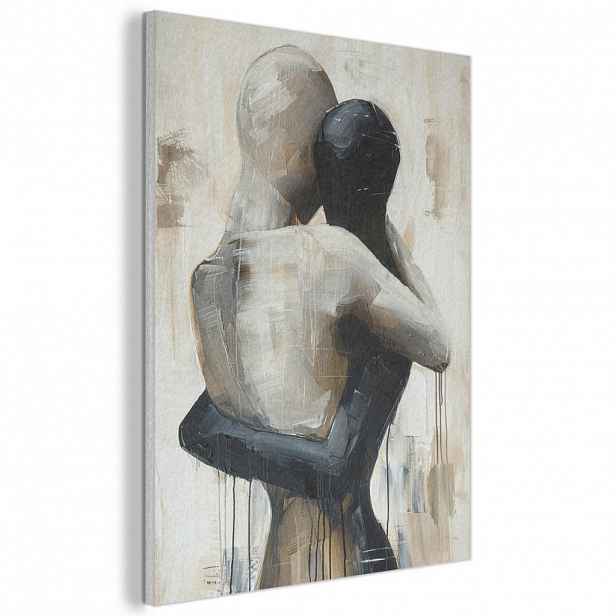 MuchoWow AKUSTICKÝ obraz Abstraktní - Láska - Černobílé - Moderní 70x100 cm
