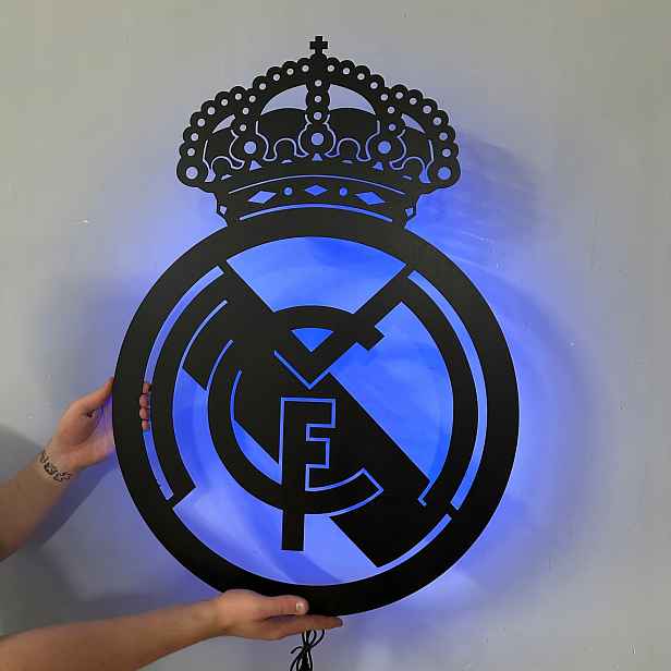 Noční Lampa Led Real Madrid Nástěnná Dekorace XXL Velký dřevěný obraz