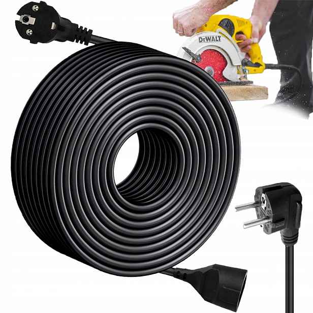 Prodlužovací Kabel Pro Stavební Sekačku, Silný, 20 M