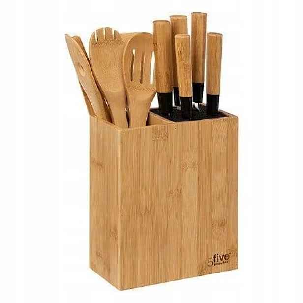 Blok na nože bambusový, přírodní, 11 ks. 5five