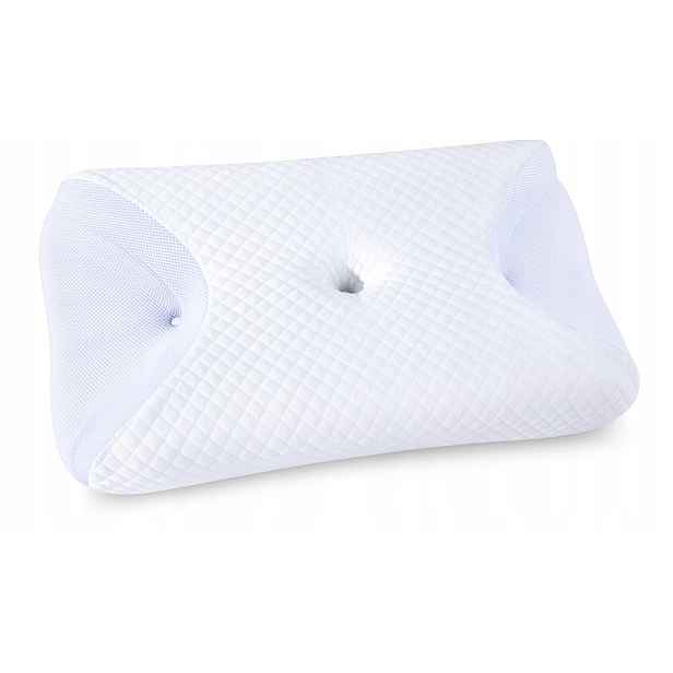 Polštář Na Spaní Na Boku Pěna Memory Foam na apnoe Bílá