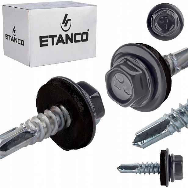 Samovrtné šrouby do oceli a kovu Etanco GT5 5,5x19 mm Ral 7024 250 ks