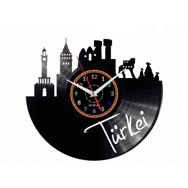 Turkei Dárek Originální dekorace do domu Hodiny z vinylové desky