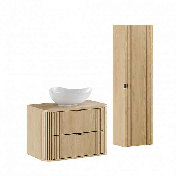 Petits-meubles KOUPELNOVÝ NÁBYTEK 80.4cm Mila 2er-Set Světlý dub