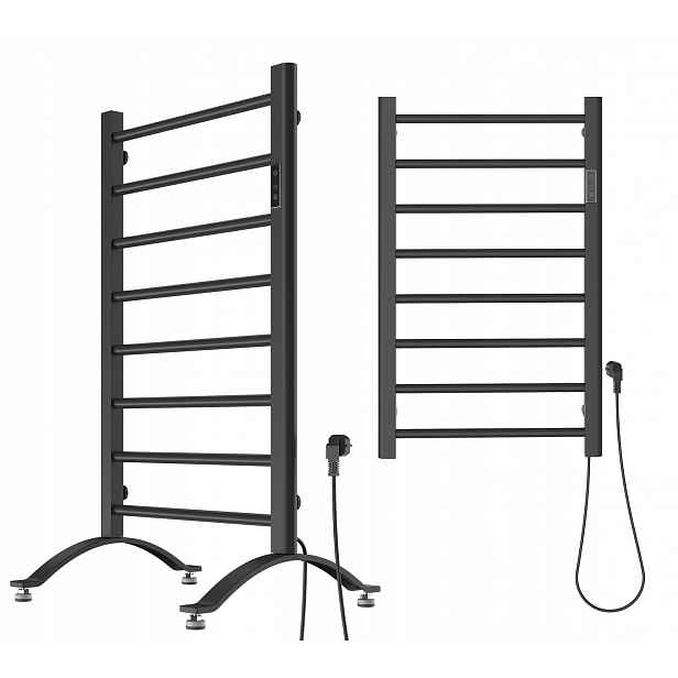 Elektrický Koupelnový Radiátor Ocelový Stojící 200 W 500 x 800 mm Černý