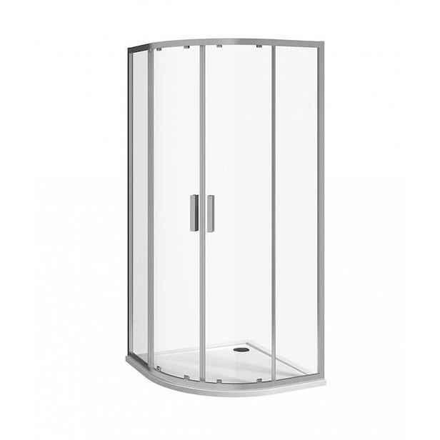 Jika Nion - Sprchový kout čtvrtkruhový, 80x80 cm, rádius 55 cm, Jika perla Glass, stříbrná/sklo arctic H2532N10026661