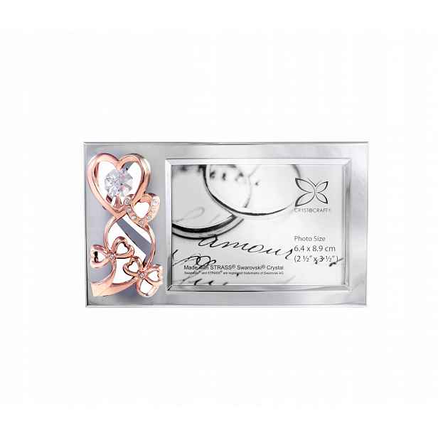 Stříbrná figurka Swarovski Crystal Kabelka Bonus srdce rámeček