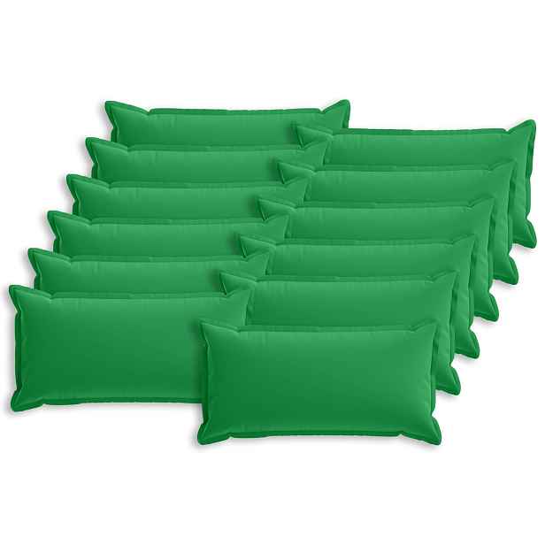 vidaXL Polštář s polštářem HOUTEN 12 ks Zelená Polyester