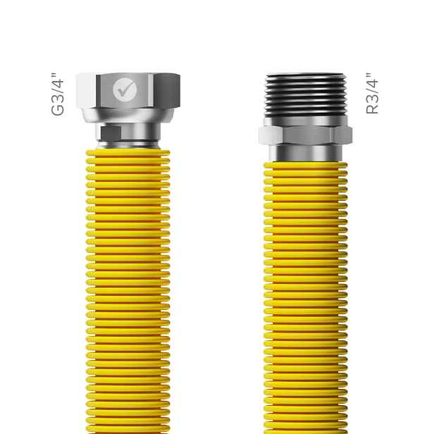 Hadice natahovací Merabell Gas Flexi R3/4"–G3/4" 30–60 cm