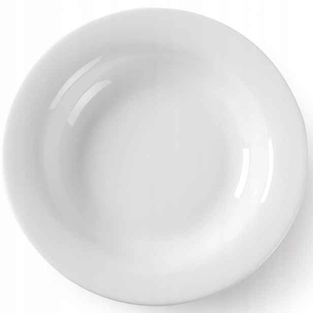 Hluboký talíř na polévku Optima bílá porcelánová barva, průměr 220 mm, sada 12 Ks