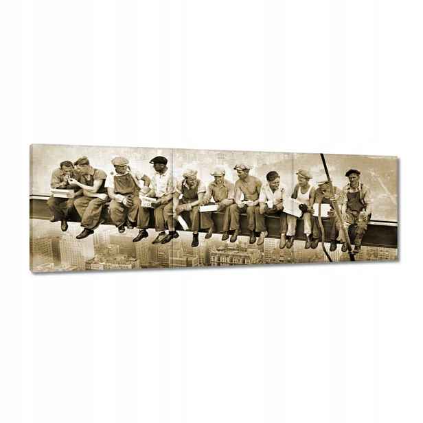 Obrazy 120x40 Oběd ve výšce Sepia