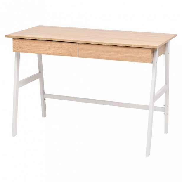 Psací stůl 110x55 cm dub / bílá
