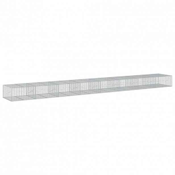 vidaXL Gabionový koš s víkem 800 x 100 x 50 cm pozinkované železo
