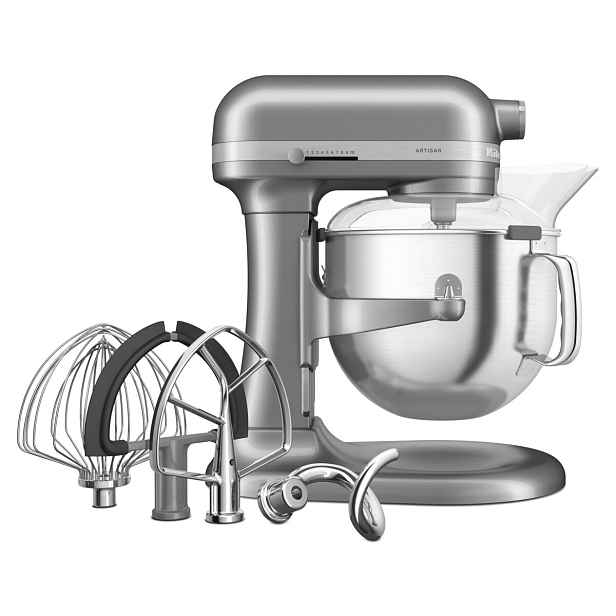 KitchenAid Kuchyňský robot Artisan 5KSM70SHX, se zvedací mísou 6,6 l, stříbřitě šedá 5KSM70SHXEMS