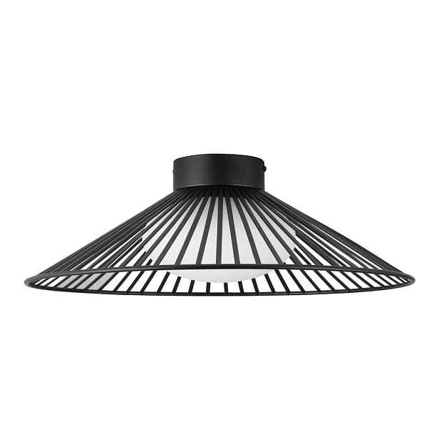 Matně černé kovové LED stropní svítidlo se skleněným stínidlem Brume – Nova Luce