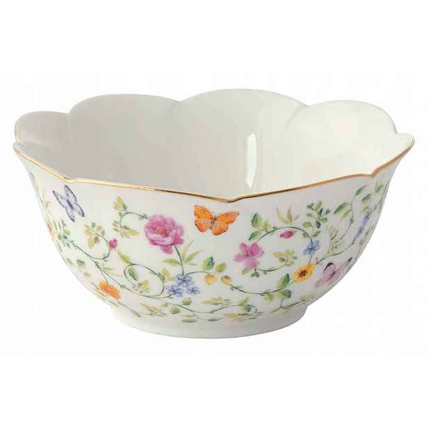 Miska miska salátová mísa porcelánová motýli a květiny 16 cm