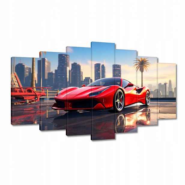 Obrazy 140x80 Červené Ferrari
