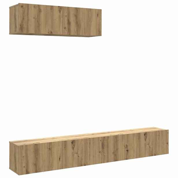vidaXL Nástěnné TV skříňky 4 ks dub artisan 100x30x30 cm kompozit