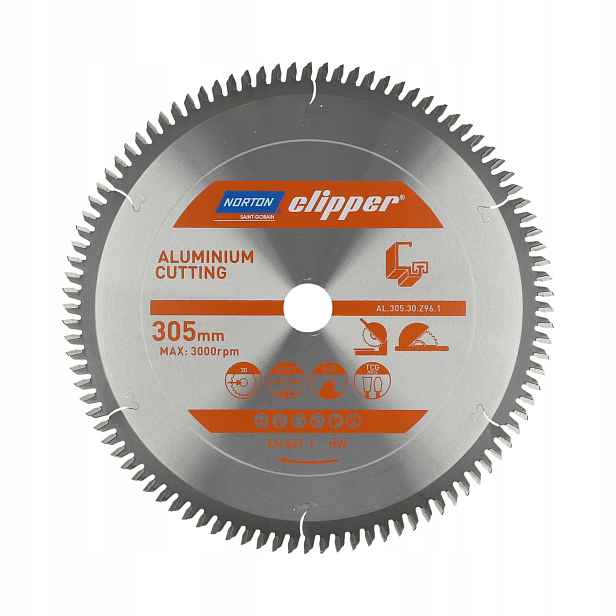 Vidiový Kotouč Pro Řezání Hliníku Norton 305X30 MM