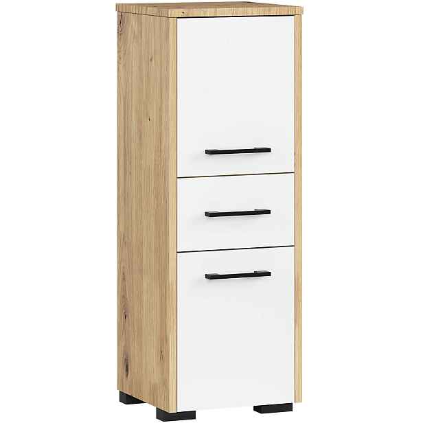 Ak furniture Koupelnová skříňka FIN dub artisan/bílá