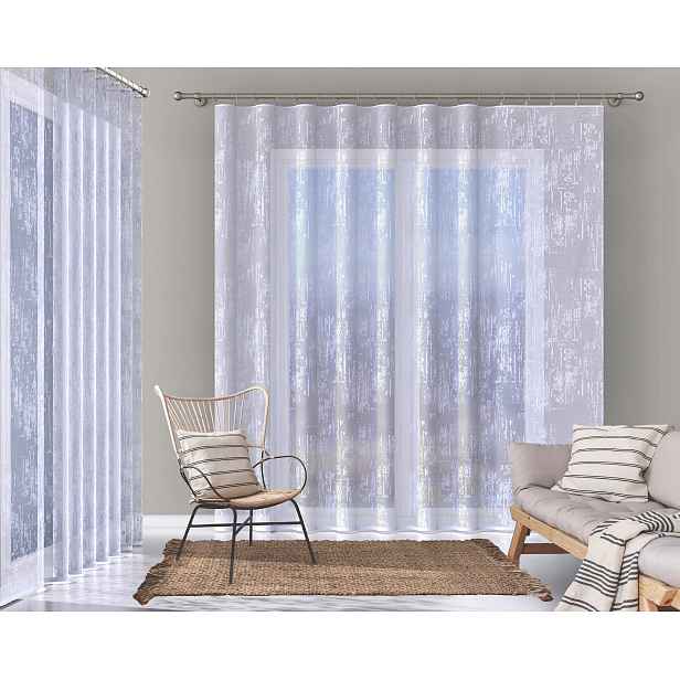 Mg Záclona 34821 omítka Bílá 250x250 cm hotová obšitá Bt M