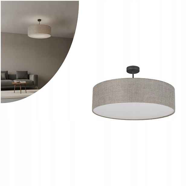 Stropní svítidlo šedá Rondo Linen do obývacího pokoje ložnice Tk Lighting