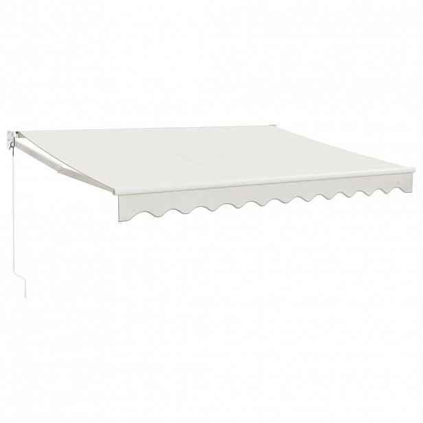 vidaXL Zatahovací markýza krémová 3 x 2,5 m textil a hliník